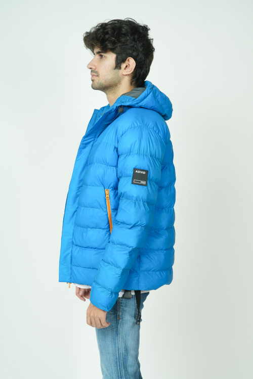 Advid Sky Blue Jacket With Waist Belt Sky Blue